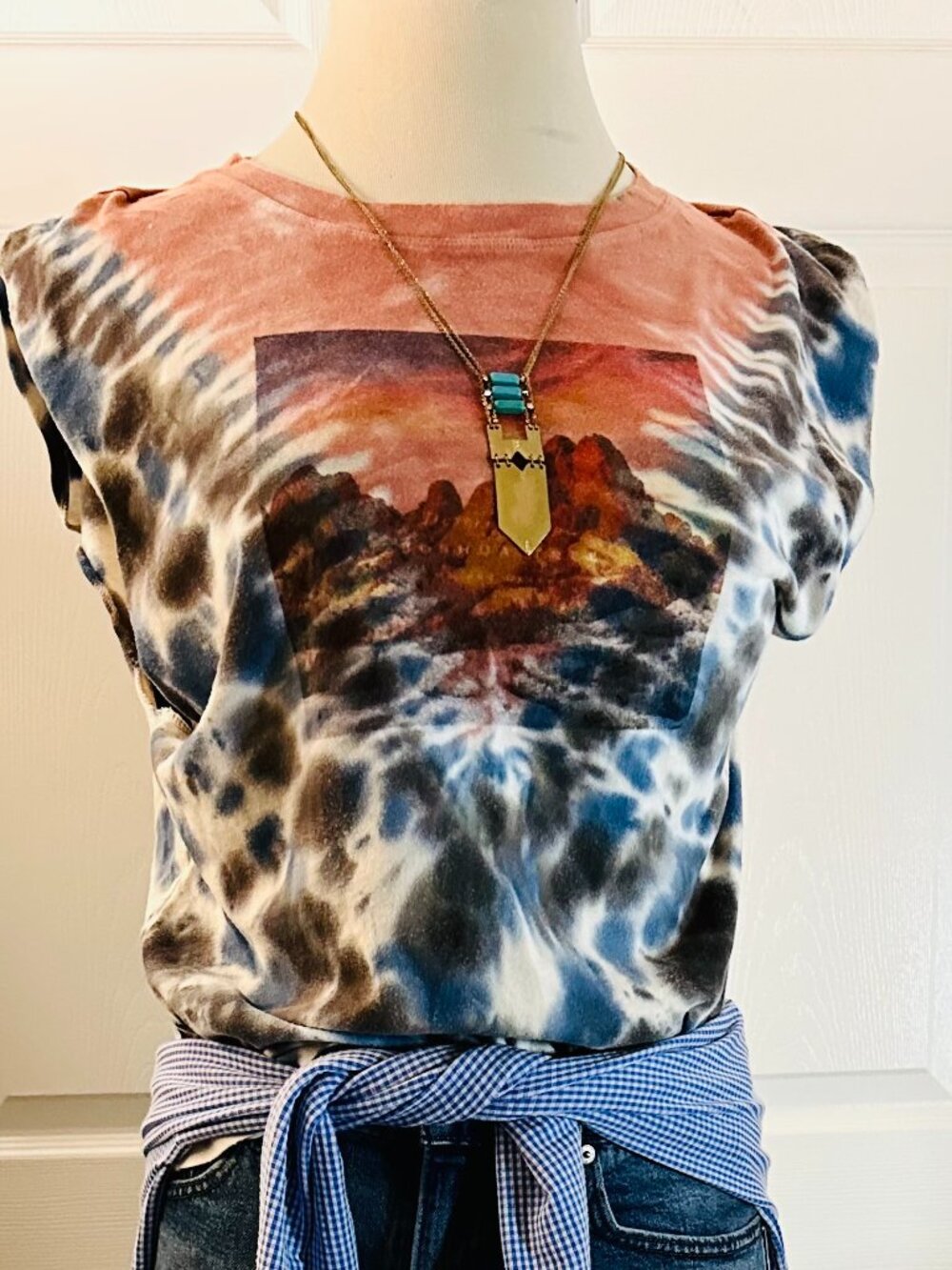 The Desert Dream Graphic Tie-Dye Muscle Tank - Large